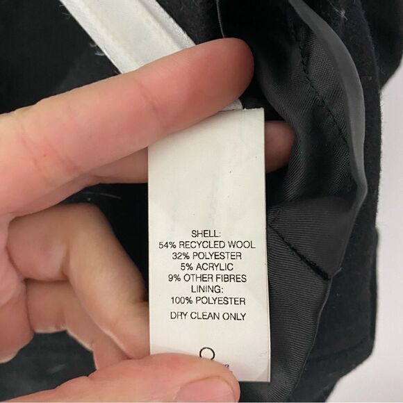 Joe Fresh Women’s Square Neck Wool Blend Black Mini Dress - Picture 3 of 4